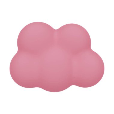 Pembe Ağaç 3D Görüntü Beyaz Arkaplanda İzole Edildi