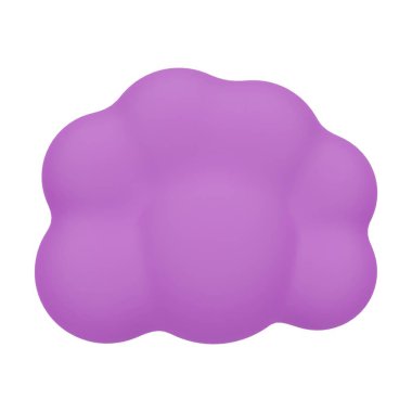 Mor Ağaç 3D Görüntü Beyaz Arkaplanda İzole Edildi