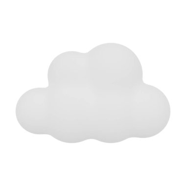 Beyaz Ağaç 3D Görüntü Beyaz Arkaplanda İzole Edildi