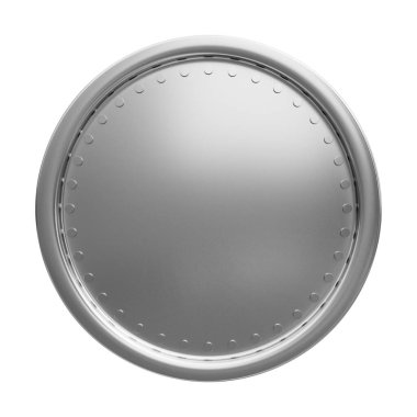 Gümüş Para 3D Görüntü Beyaz Arkaplanda İzole Edildi