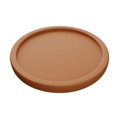 Bronz Para 3D Görüntü Beyaz Arkaplanda İzole Edildi