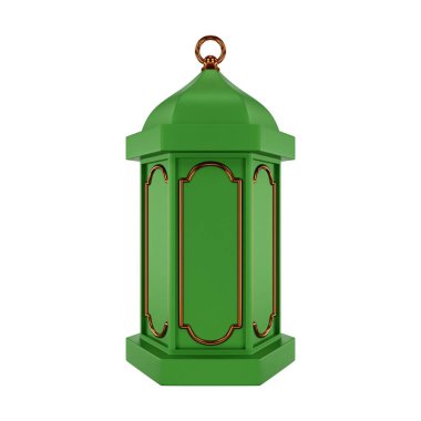 3D Yeşil Bronz İslami Fener