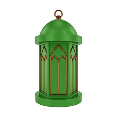 3D Yeşil Bronz İslami Fener