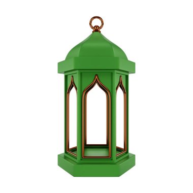 3D Yeşil Bronz İslami Fener