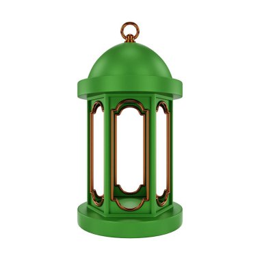 3D Yeşil Bronz İslami Fener