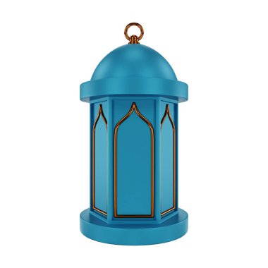 3D Mavi Bronz İslami Fener
