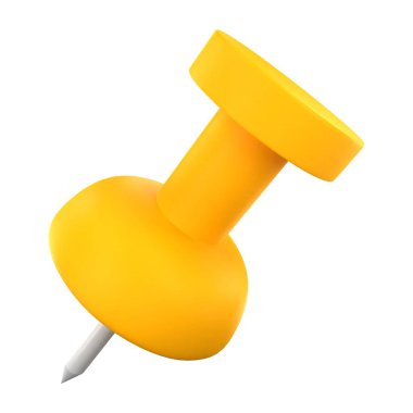 Üç boyutlu sarı raptiye. 3 Boyutlu Hazırlama.