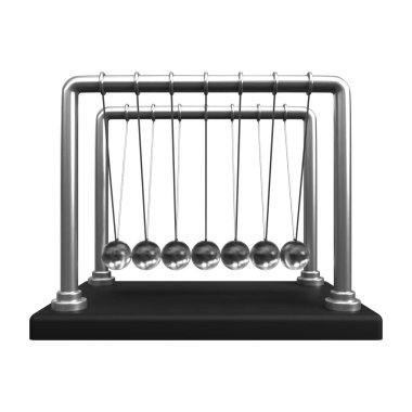 Üç boyutlu cam sarkaç topu. 3 Boyutlu resimleme.