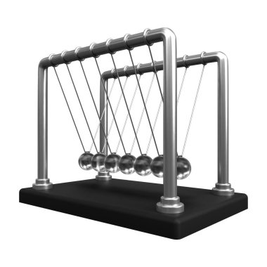 Üç boyutlu cam sarkaç topu. 3 Boyutlu resimleme.