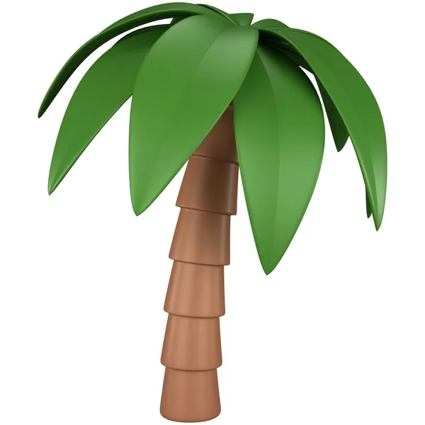 3d coconut tree illustration. Design element with summer theme. 3D render.