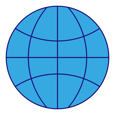 Mavi çizgi internet elemanı. İş temalı basit düz vektör. İş dünyası.