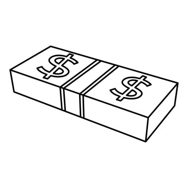 Para yığını sanat öğesi. İş temalı basit düz vektör. İş dünyası.