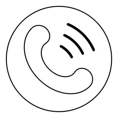 Telefon hattı sanat öğesi. İş temalı basit düz vektör. İş dünyası.