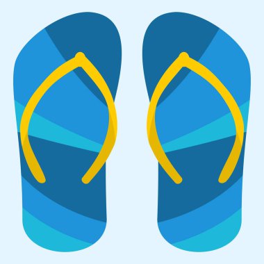 Flip flop vektör illüstrasyonu. Yaz temalı tasarım ögesi.