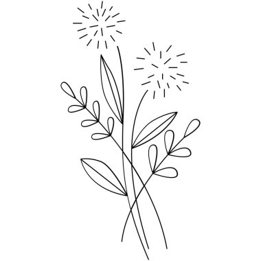 Çiçek koleksiyonu. Çiçek temalı tasarım ögesi.