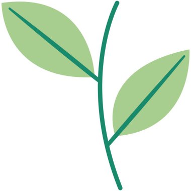 Çiçek vektör çizimi. Çiçek temalı renkli düz vektör çizimi.