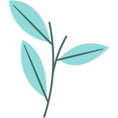 Çiçek vektör çizimi. Çiçek temalı renkli düz vektör çizimi.