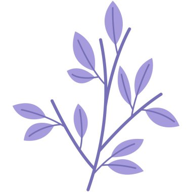 Çiçek vektör çizimi. Çiçek temalı renkli düz vektör çizimi.