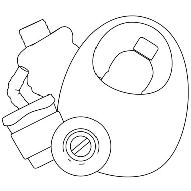 Plastik çizgiler yok. Sürdürülebilirlik temalı ve çizgi sanatı tarzında vektör illüstrasyonu.