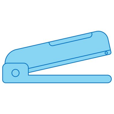 Mavi çizgi zımbası. Eğitim temalı vektör illüstrasyonu. Okula geri dön..