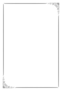 Dekoratif dikdörtgen iskelet. Dikdörtgen çerçeve çizimi. Düğün davetiyesi, estetik dekorasyon, sosyal medya paylaşımı, afiş, promosyon, reklam vesaire için uygundur.