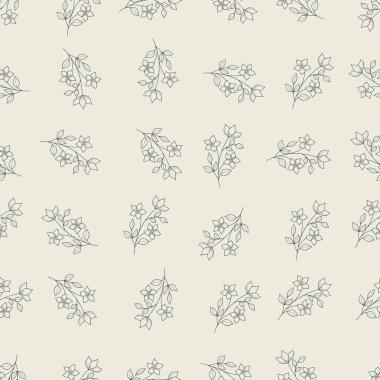 Çiçeksel çizgiler, kusursuz desenler. Arka planlar, duvar kağıtları, kumaşlar, tekstil, ambalaj kağıtları, basılı materyaller ve daha fazlası için uygundur..