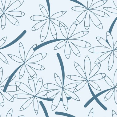 Tropik çiçek çizgisi, kusursuz sanat deseni. Arka planlar, duvar kağıtları, kumaşlar, tekstil, ambalaj kağıtları, basılı materyaller ve daha fazlası için uygundur..