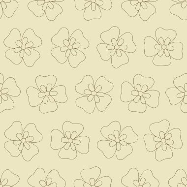 Çiçek çizgisi, kusursuz desen. Arka planlar, duvar kağıtları, kumaşlar, tekstil, ambalaj kağıtları, basılı materyaller ve daha fazlası için uygundur..