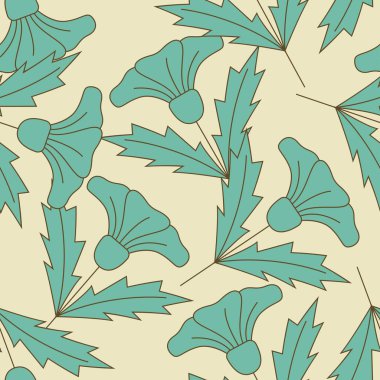 Mükemmel retro çiçek pürüzsüz desen. Arka planlar, duvar kağıtları, kumaşlar, tekstil, ambalaj kağıtları, basılı materyaller ve daha fazlası için uygundur..