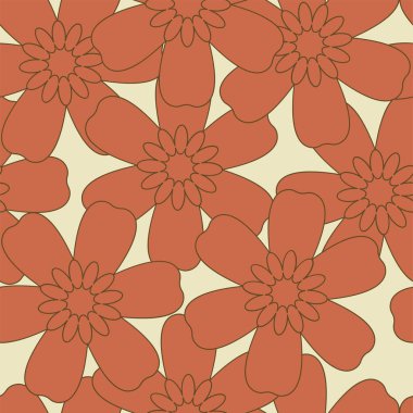 Mükemmel retro çiçek pürüzsüz desen. Arka planlar, duvar kağıtları, kumaşlar, tekstil, ambalaj kağıtları, basılı materyaller ve daha fazlası için uygundur..