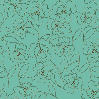 Mükemmel retro çiçek pürüzsüz desen. Arka planlar, duvar kağıtları, kumaşlar, tekstil, ambalaj kağıtları, basılı materyaller ve daha fazlası için uygundur..