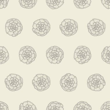 Marigold çiçek deseni kusursuz deseni detaylandırır. Arka planlar, duvar kağıtları, kumaşlar, tekstil, ambalaj kağıtları, basılı materyaller ve daha fazlası için uygundur..