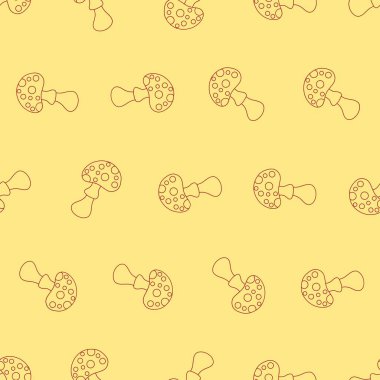 Mantar çizgisi, kusursuz desen. Arka planlar, duvar kağıtları, kumaşlar, tekstil, ambalaj kağıtları, basılı materyaller ve daha fazlası için uygundur..