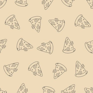 Çizgili pizza çizgisi kusursuz desen. Arka planlar, duvar kağıtları, kumaşlar, tekstil, ambalaj kağıtları, basılı materyaller ve daha fazlası için uygundur..