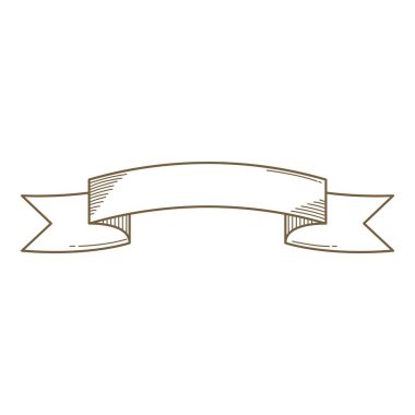 El yapımı kurdele parçası. Vektör çizimi. Düğün davetiyesi, estetik dekorasyon, sosyal medya paylaşımı, afiş, promosyon, reklam vesaire için uygundur.