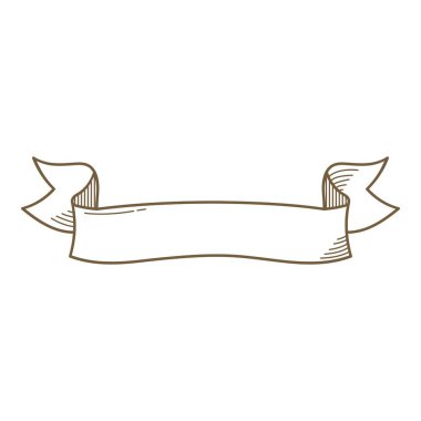 El yapımı kurdele parçası. Vektör çizimi. Düğün davetiyesi, estetik dekorasyon, sosyal medya paylaşımı, afiş, promosyon, reklam vesaire için uygundur.