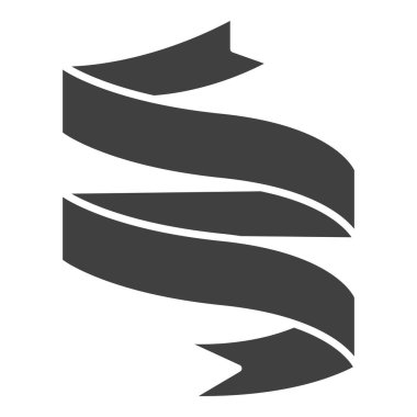 Dekoratif kurdele elementi. Vektör çizimi. Düğün davetiyesi, estetik dekorasyon, sosyal medya paylaşımı, afiş, promosyon, reklam vesaire için uygundur.