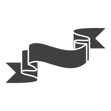 Dekoratif kurdele elementi. Vektör çizimi. Düğün davetiyesi, estetik dekorasyon, sosyal medya paylaşımı, afiş, promosyon, reklam vesaire için uygundur.