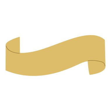 Altın kurdele elementi. Vektör çizimi. Düğün davetiyesi, estetik dekorasyon, sosyal medya paylaşımı, afiş, promosyon, reklam vesaire için uygundur.