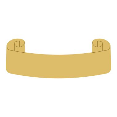 Altın kurdele elementi. Vektör çizimi. Düğün davetiyesi, estetik dekorasyon, sosyal medya paylaşımı, afiş, promosyon, reklam vesaire için uygundur.