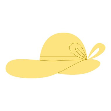 Düz çizgi seyahat şapkası. Seyahat teması ve düz çizgi vektör biçimi ile vektör illüstrasyonu.