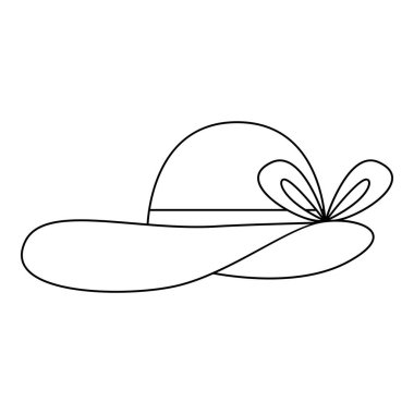 Seyahat şapkası sanatı. Seyahat teması ve çizgi sanat vektör biçimi ile vektör illüstrasyonu.