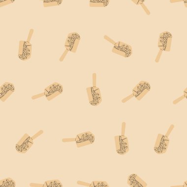 Düz çizgi kahve kepçesi kusursuz desen. Arka planlar, duvar kağıtları, kumaşlar, tekstil, ambalaj kağıtları, basılı materyaller ve daha fazlası için uygundur..