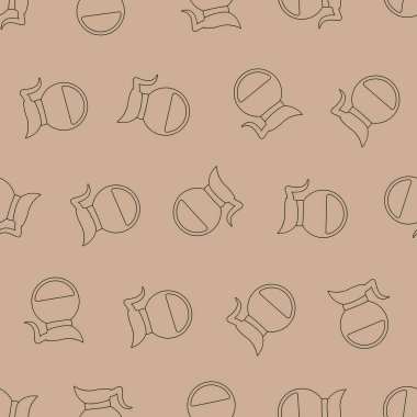 Kahve sürahisi çizgisi, kusursuz desen. Arka planlar, duvar kağıtları, kumaşlar, tekstil, ambalaj kağıtları, basılı materyaller ve daha fazlası için uygundur..