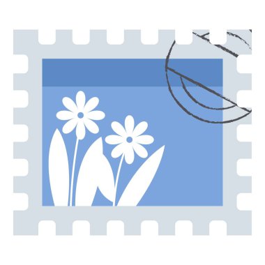 Posta pulu elemanı. Postane temalı ve düz vektör tarzlı vektör illüstrasyonu. Düzenlenebilir vektör.