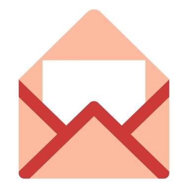 Zarf postane elemanı. Postane temalı ve düz vektör tarzlı vektör illüstrasyonu. Düzenlenebilir vektör.