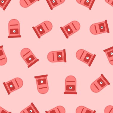 Posta kutusu dikişsiz desen. Arka planlar, duvar kağıtları, kumaşlar, tekstil, ambalaj kağıtları, basılı malzemeler ve daha fazlası için uygun. Düzenlenebilir vektör.