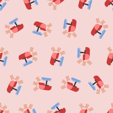 Posta kutusu dikişsiz desen. Arka planlar, duvar kağıtları, kumaşlar, tekstil, ambalaj kağıtları, basılı malzemeler ve daha fazlası için uygun. Düzenlenebilir vektör.