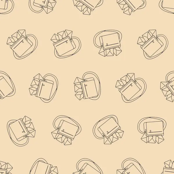 Posta poşeti hattı kusursuz desen. Arka planlar, duvar kağıtları, kumaşlar, tekstil, ambalaj kağıtları, basılı malzemeler ve daha fazlası için uygun. Düzenlenebilir vektör.