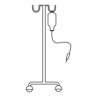Enfüzyon çizgisi sanatı. Sağlık hizmeti temalı vektör illüstrasyonu ve çizgi sanat vektör biçimi. Düzenlenebilir vektör ögesi.